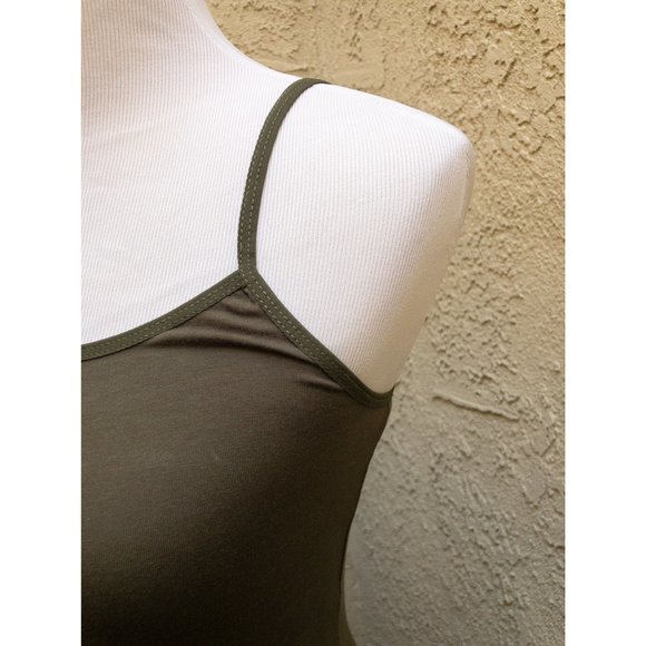 Olive Green Cami Bodycon Mini Dress - Picture 2 of 6